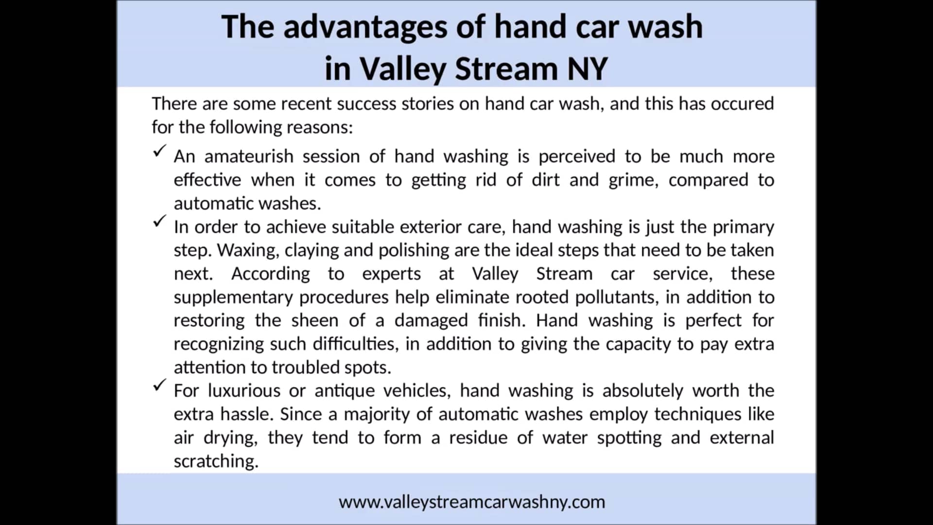 Hand Car Wash in Valley Stream NY on Vimeo