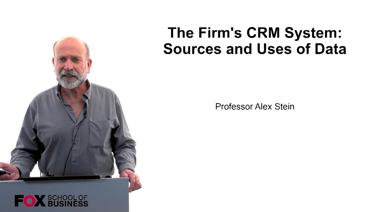 The Firm’s CRM System sources and Uses of Data