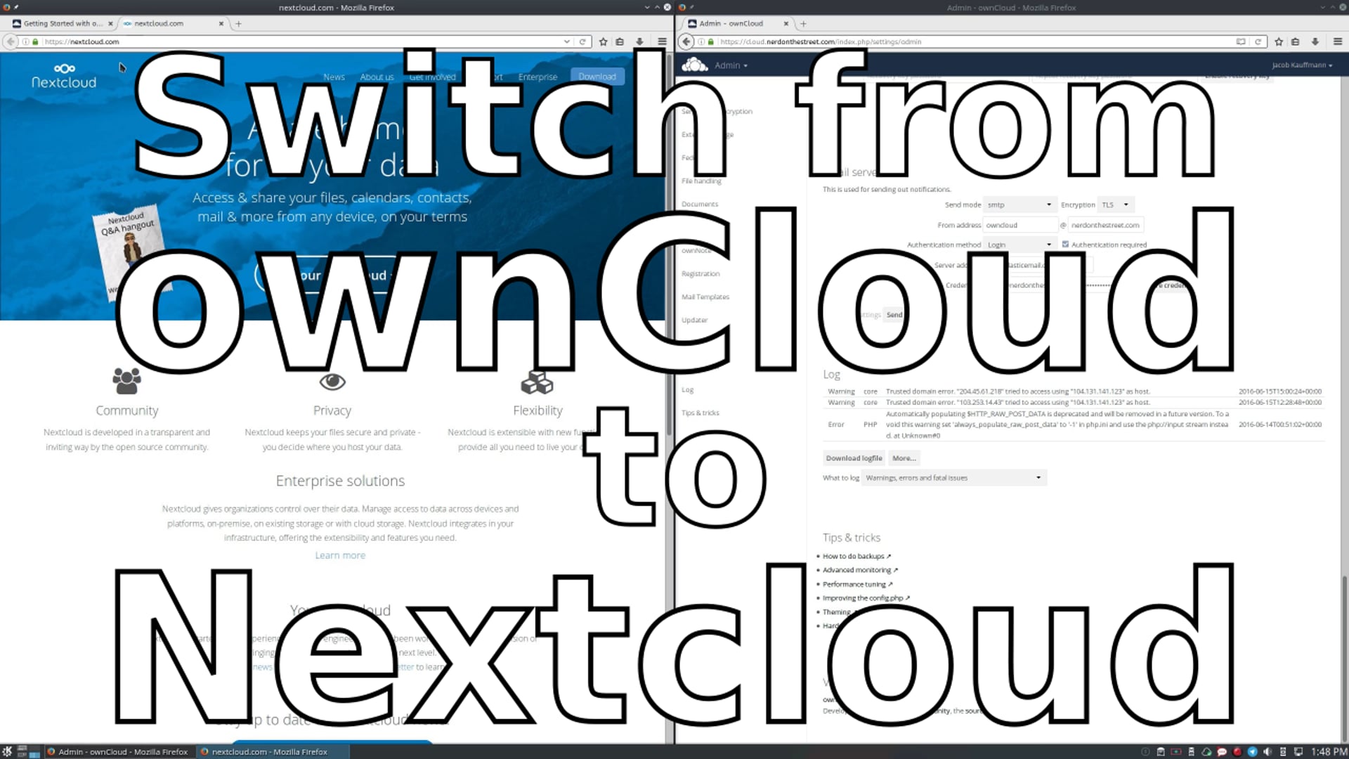 Upgrading ownCloud to Nextcloud