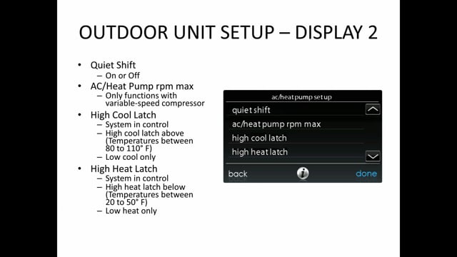 Infinity Setup - Outdoor Unit