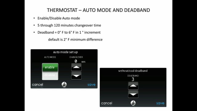 Infinity Setup - Thermostat