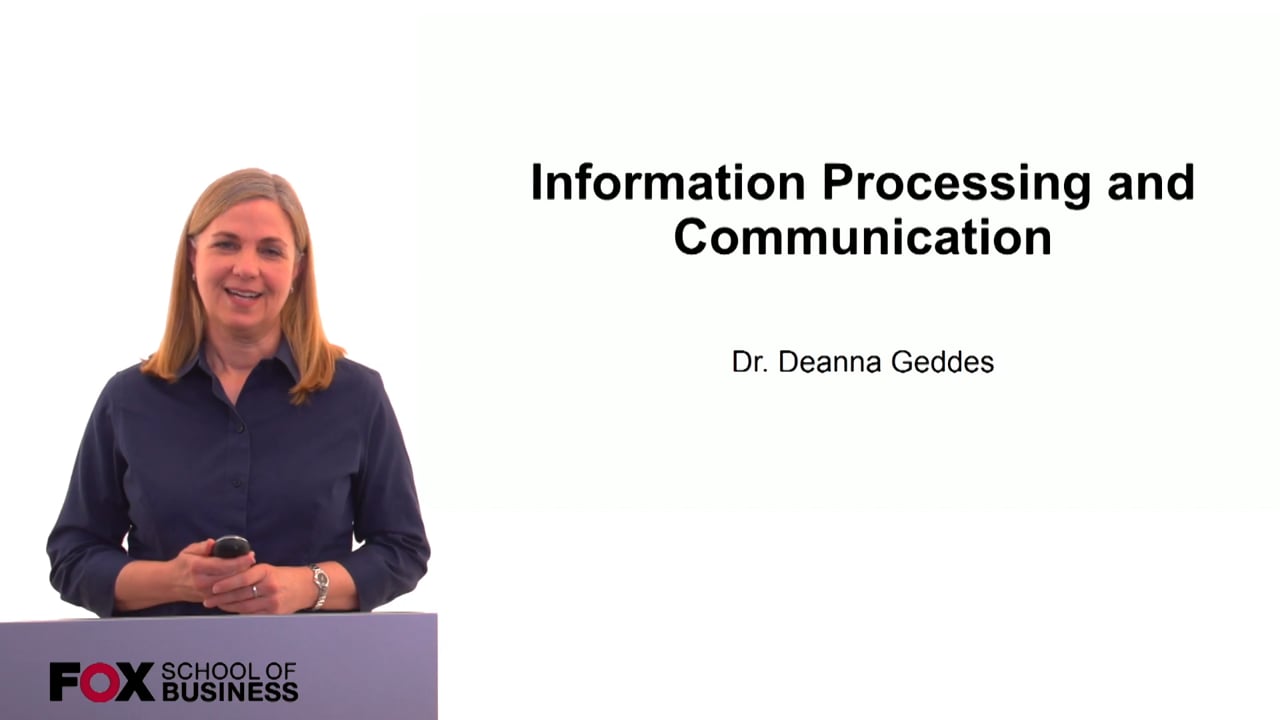 Information Processing and Communication