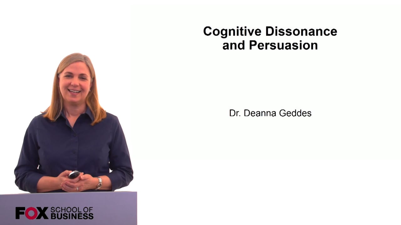 Cognitive Dissonance & Persuasion