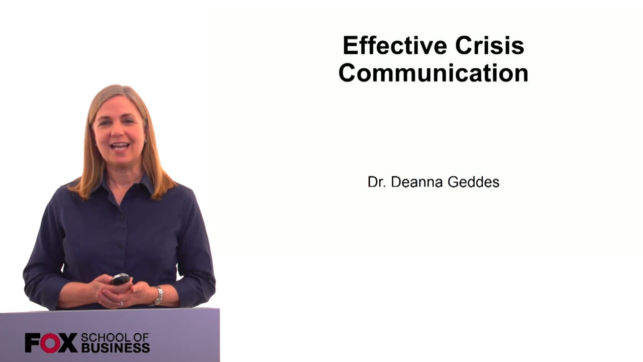 Effective Crisis Communications