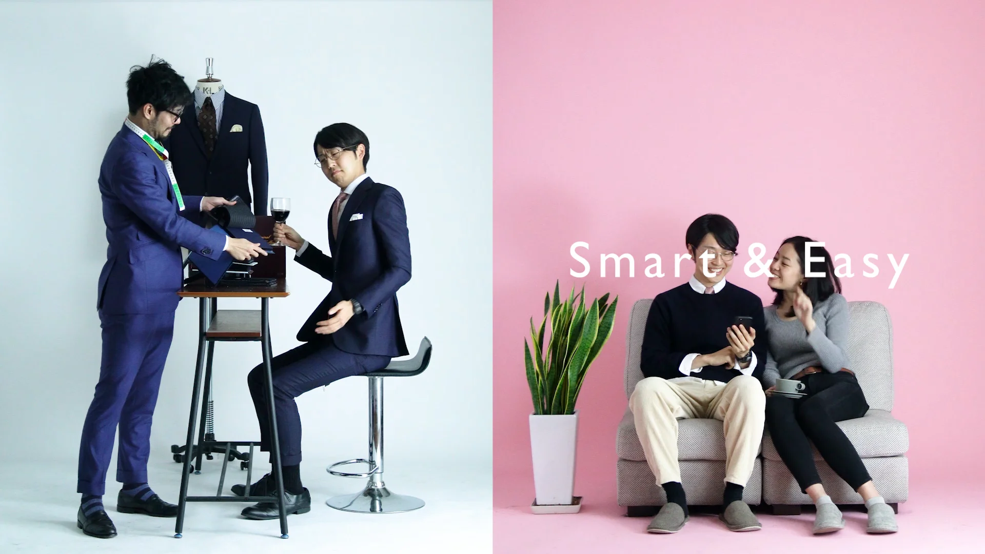 多忙な為、オーダー制作に3週間かかります オーダースーツ Before & After