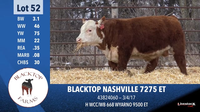 Lot #52 - BLACKTOP NASHVILLE 7275 ET