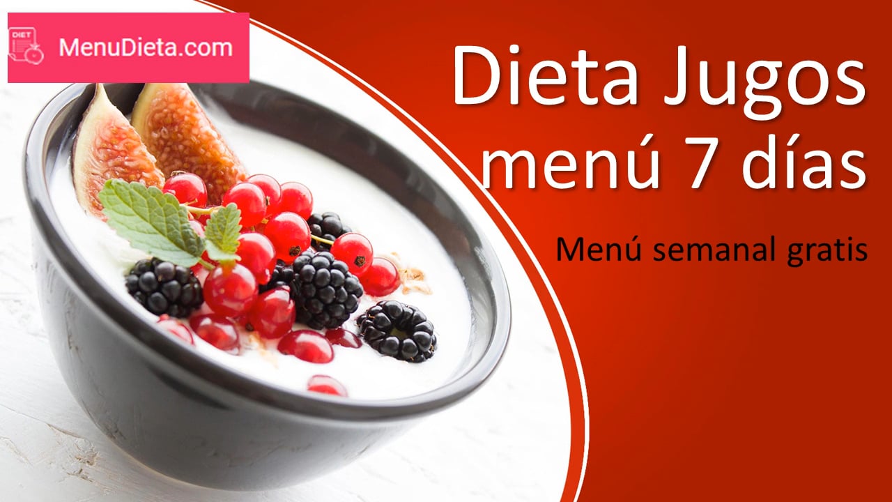 Dieta sana y equilibrada semanal para adelgazar