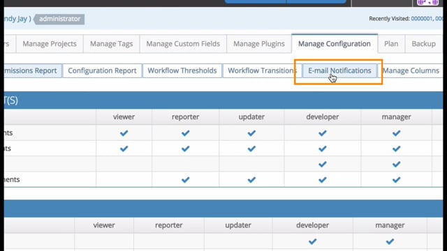 Configuring your MantisHub Email Notifications