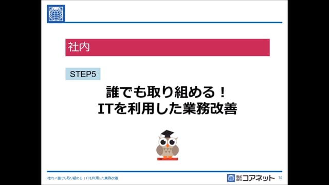 STEP5　誰でも取り組める！ITを利用した業務改善