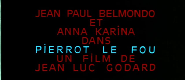 Trailer 'Pierrot le fou', de Jean-Luc Godard