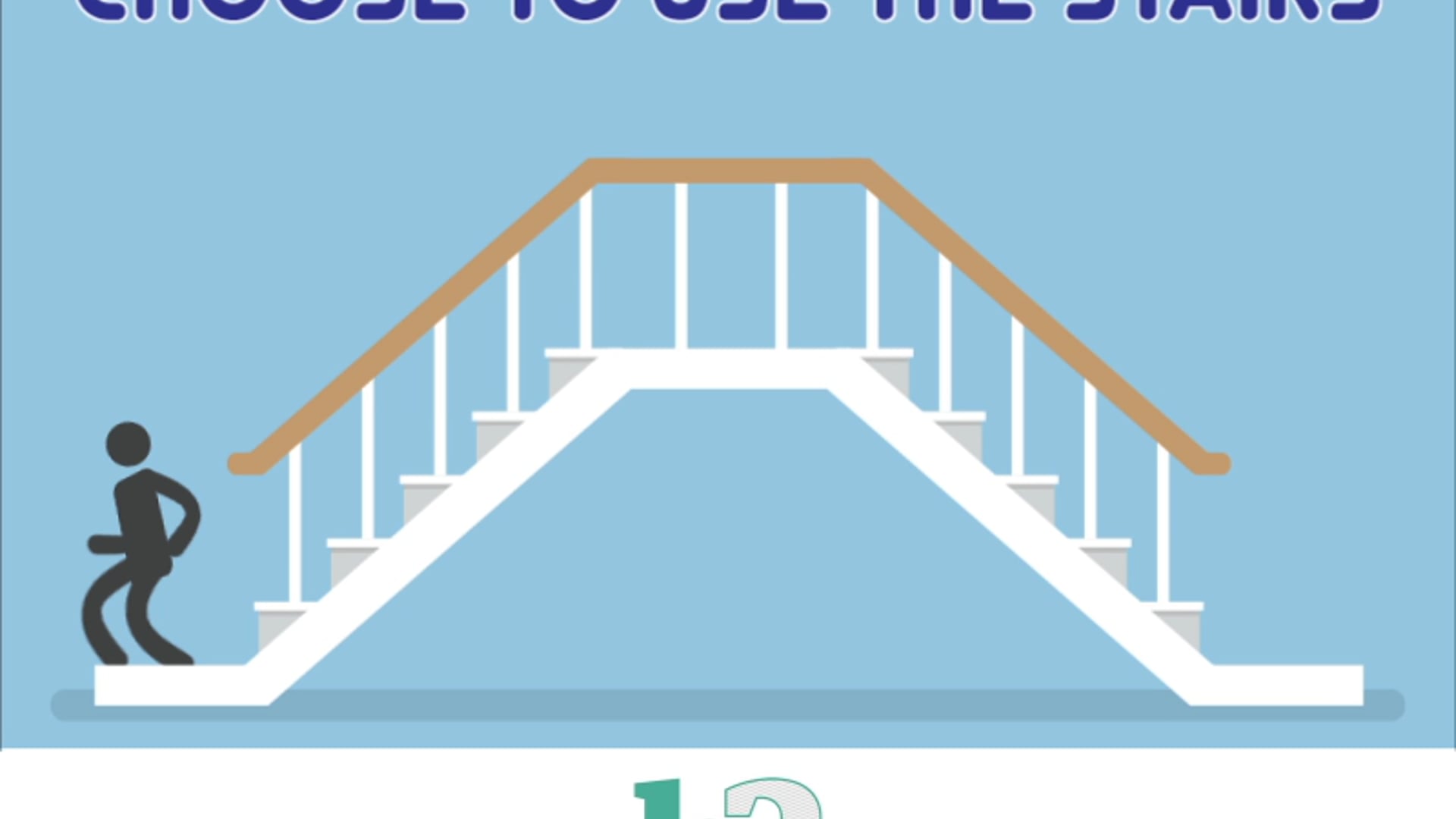 Choose to use the stairs | Looping GIF (rig and animation)