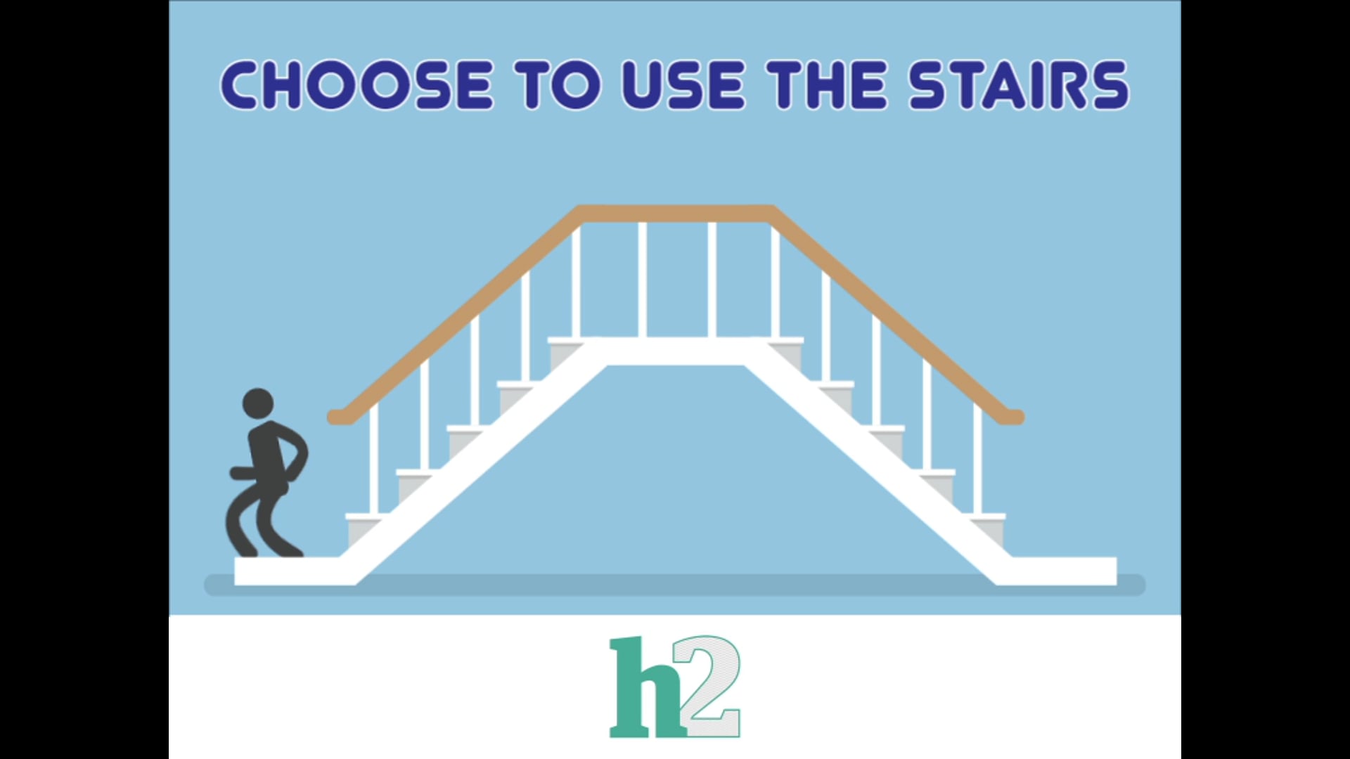 Choose to use the stairs | Looping GIF (rig and animation)