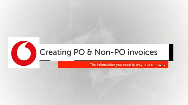 Creating PO & Non-PO Invoices - Vodafone