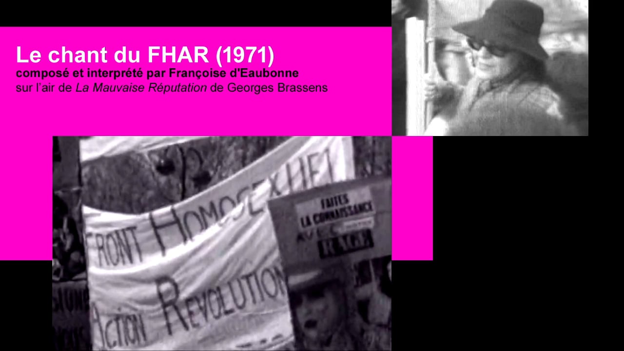 Françoise d'Eaubonne auteure et interprète du Chant du FHAR (Front ...