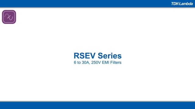 RSEV  6A to 30A, 250V EMC filters