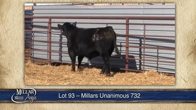 Lot #93 - OUT MILLARS UNANIMOUS 732