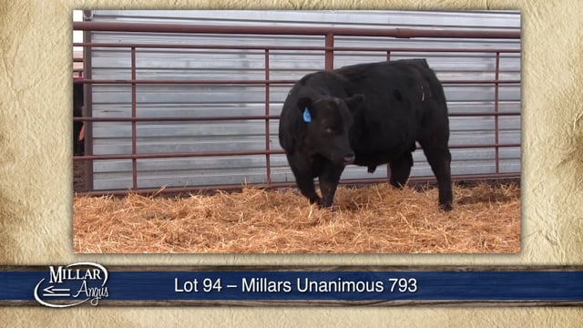 Lot #94 - MILLARS UNANIMOUS 793