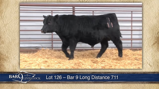 Lot #126 - BAR 9 LONG DISTANCE 711