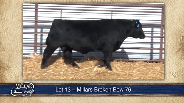 Lot #13 - MILLARS BROKEN BOW 76