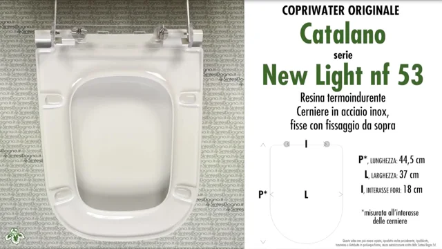 Copriwater. NEW LIGHT NF 53. SOFT CLOSE. Catalano ORIGINALE. BIANCO.  SINTESIBAGNO – COPRIWATER
