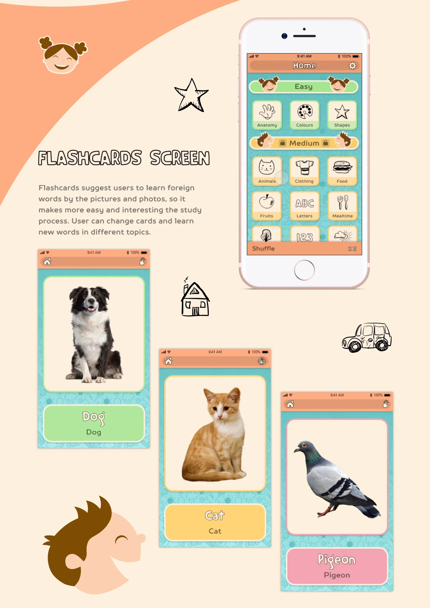 Flashcards app animation part 3 on Vimeo