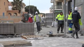 L'obra de prolongació del passeig de Riells pràcticament ja està acabada