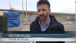 Obres de millora a l'escullera del port pesquer