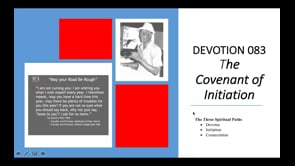 Devotion 083:08.13.2017 - The Covenant of Initiation