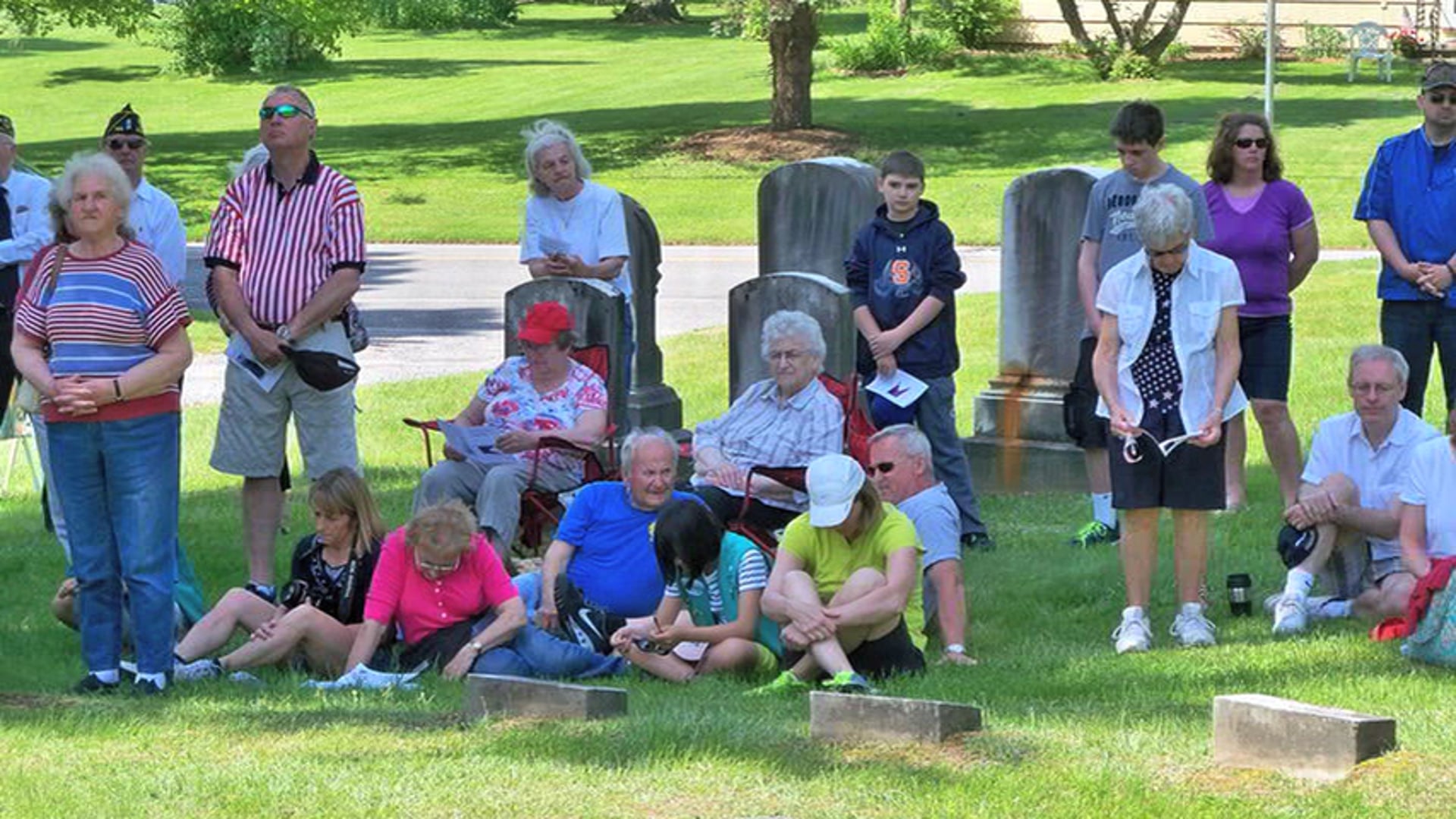 Jacob Stull Galentine 2014 Monument dedication at Rush Cemetery on memorial day 2014