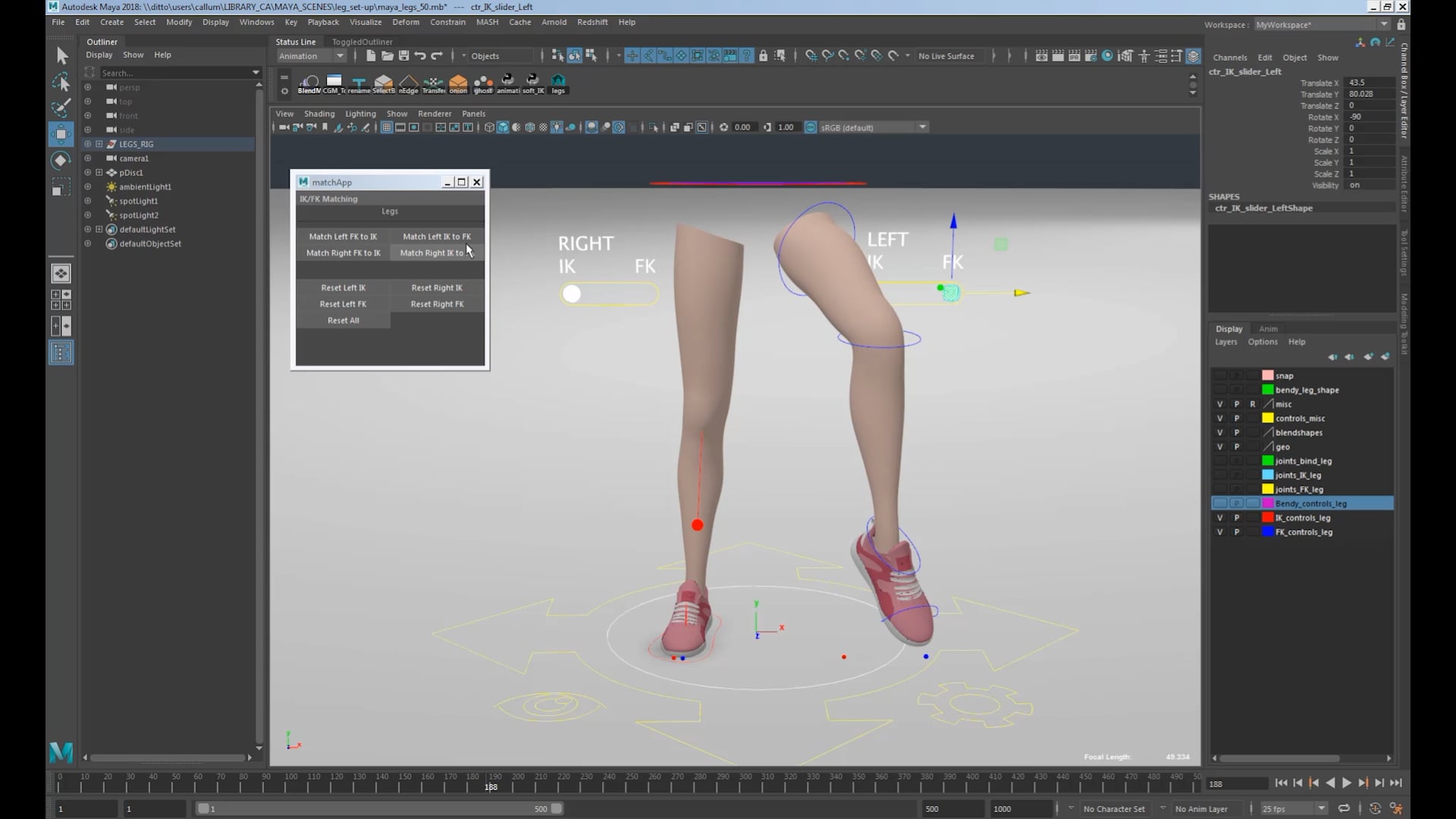 Legs rig