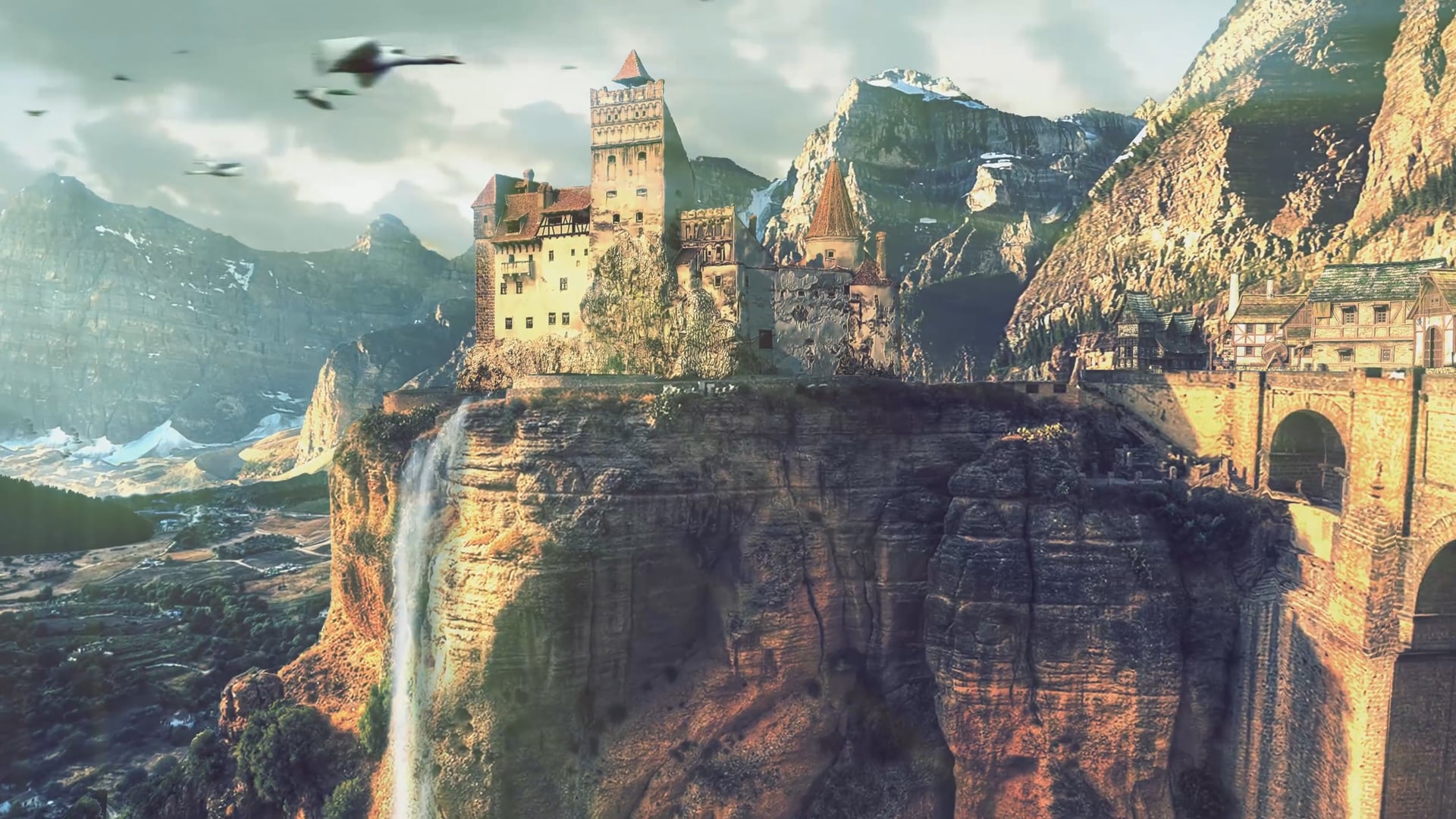camera mapping matte painting