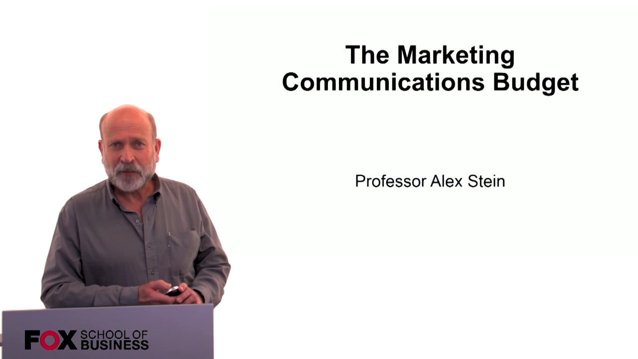 The Marketing Communications Budget