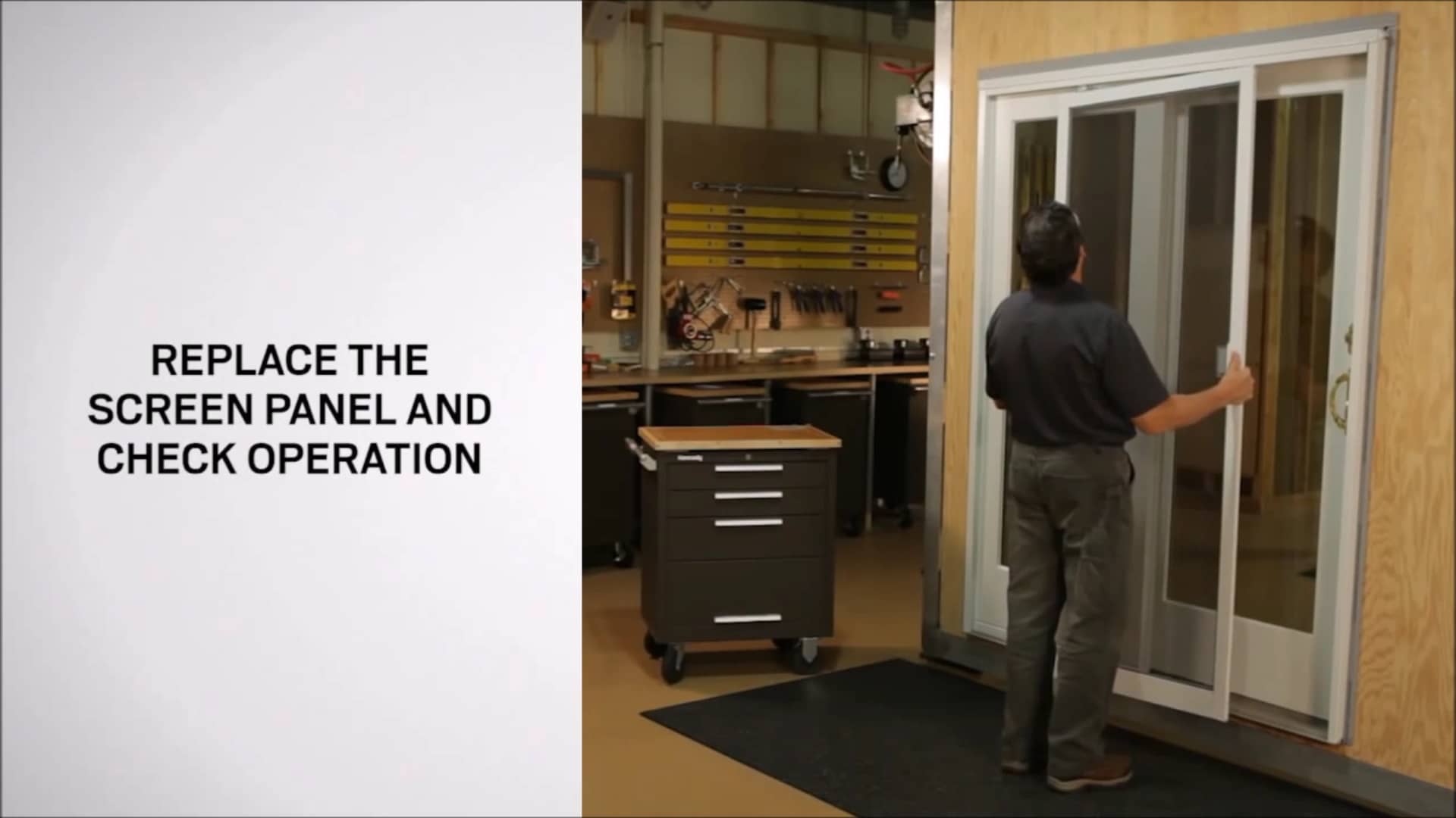 Replacement and Adjustment of Rollers on Andersen® Gliding Patio Door