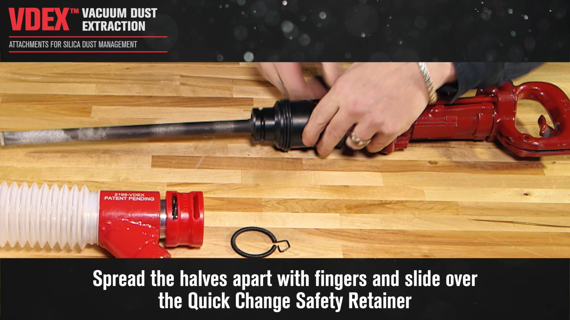 TAMCO Vacuum Dust Extraction System Roto Hammer Kit Assembly on Vimeo