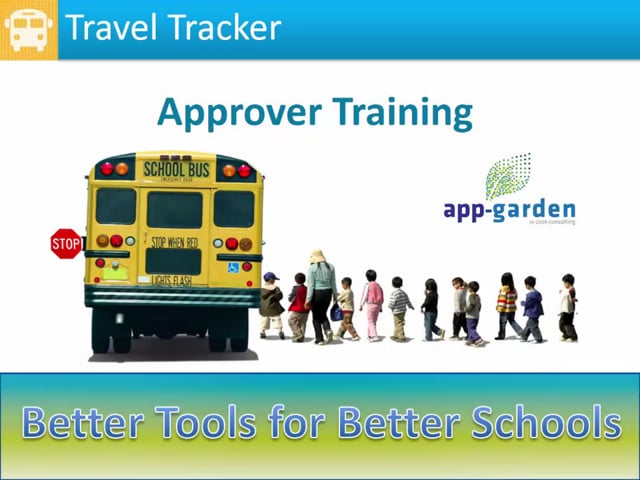 Travel Tracker Approvers Training