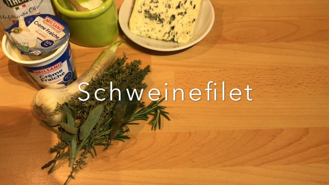 Schweinefilet in Bleu d'Auvergne-Sauce