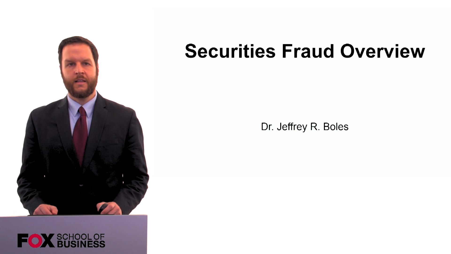 Securities Fraud Overview
