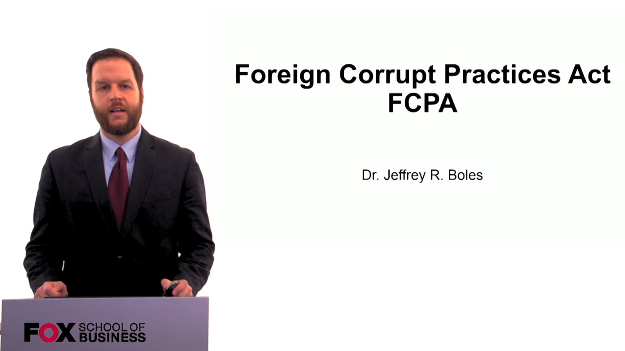 Foreign Corrupt Practices Act FCPA
