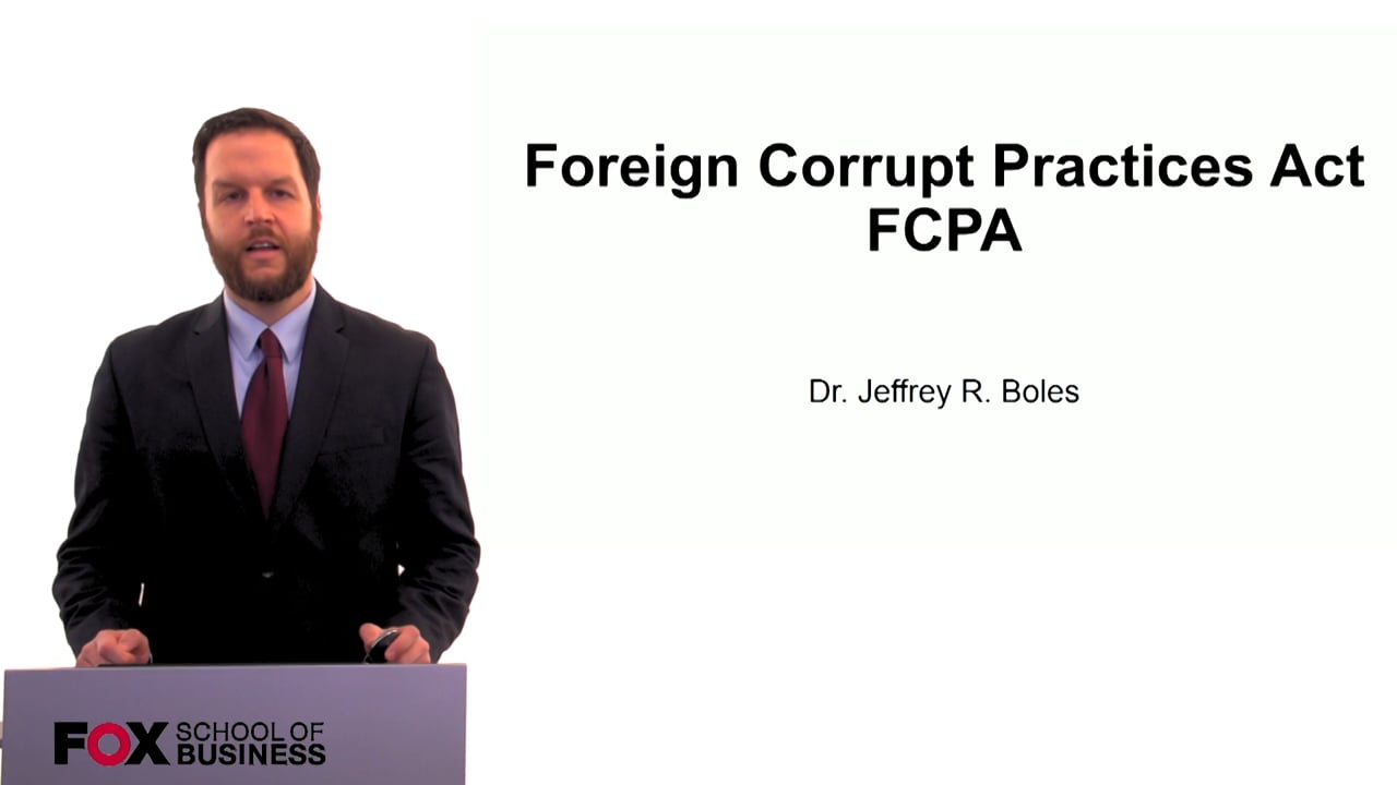 Foreign Corrupt Practices Act FCPA