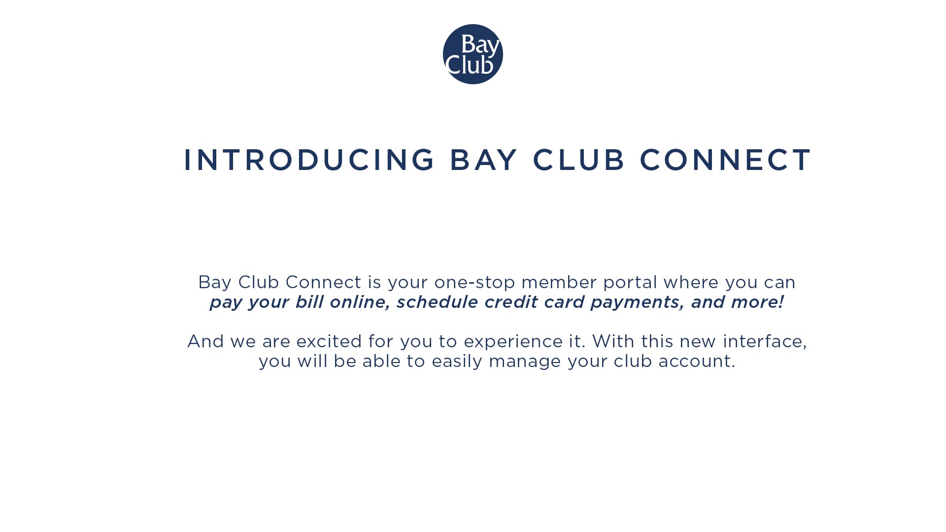 Bay Club Connect How To Guide on Vimeo