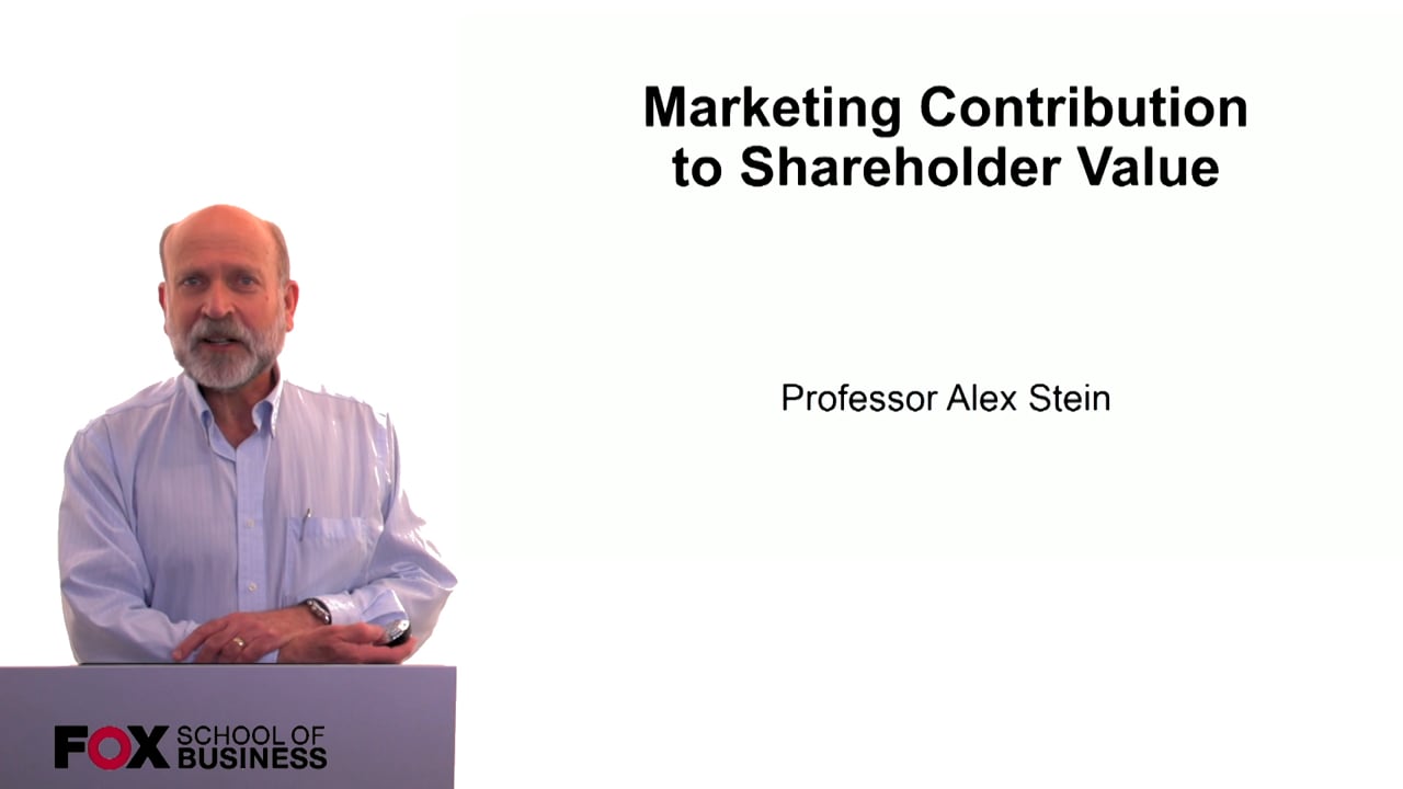Marketing Contribution to Shareholder Value