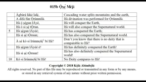 015b Ọ̀ṣẹ́ Méjì