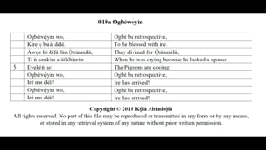 019a Ogbèwẹ̀yìn