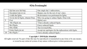 024a Ìrosùnagbè