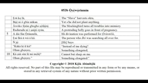 053b Ọ̀yẹ̀wọ́nrimìn