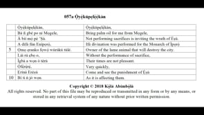 057a Ọ̀yẹ̀kúpẹlẹ́ẹ́kàn