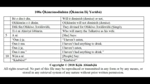 108a Ọ̀kànrànodínhùn