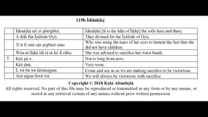119b Ìdinìlẹ̀kẹ̀