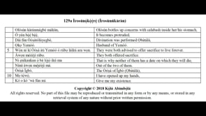 129a Ìrosunọ̀kẹ̀ẹ̀rẹ̀