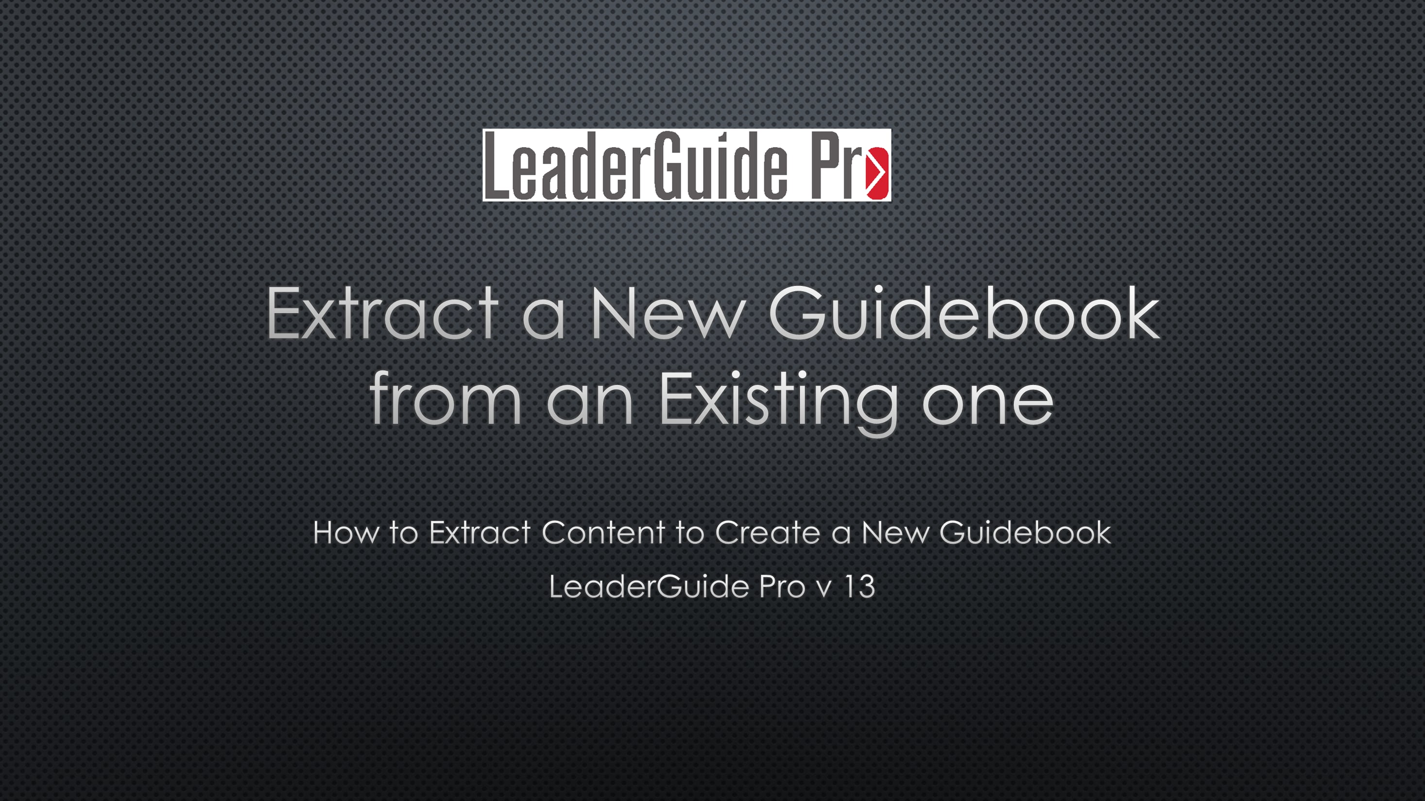 How to Extract a Participant Guide from a Facilitator Guide on Vimeo